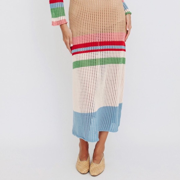 Multicolor Striped Knit Maxi Dress - Picture 2 of 8